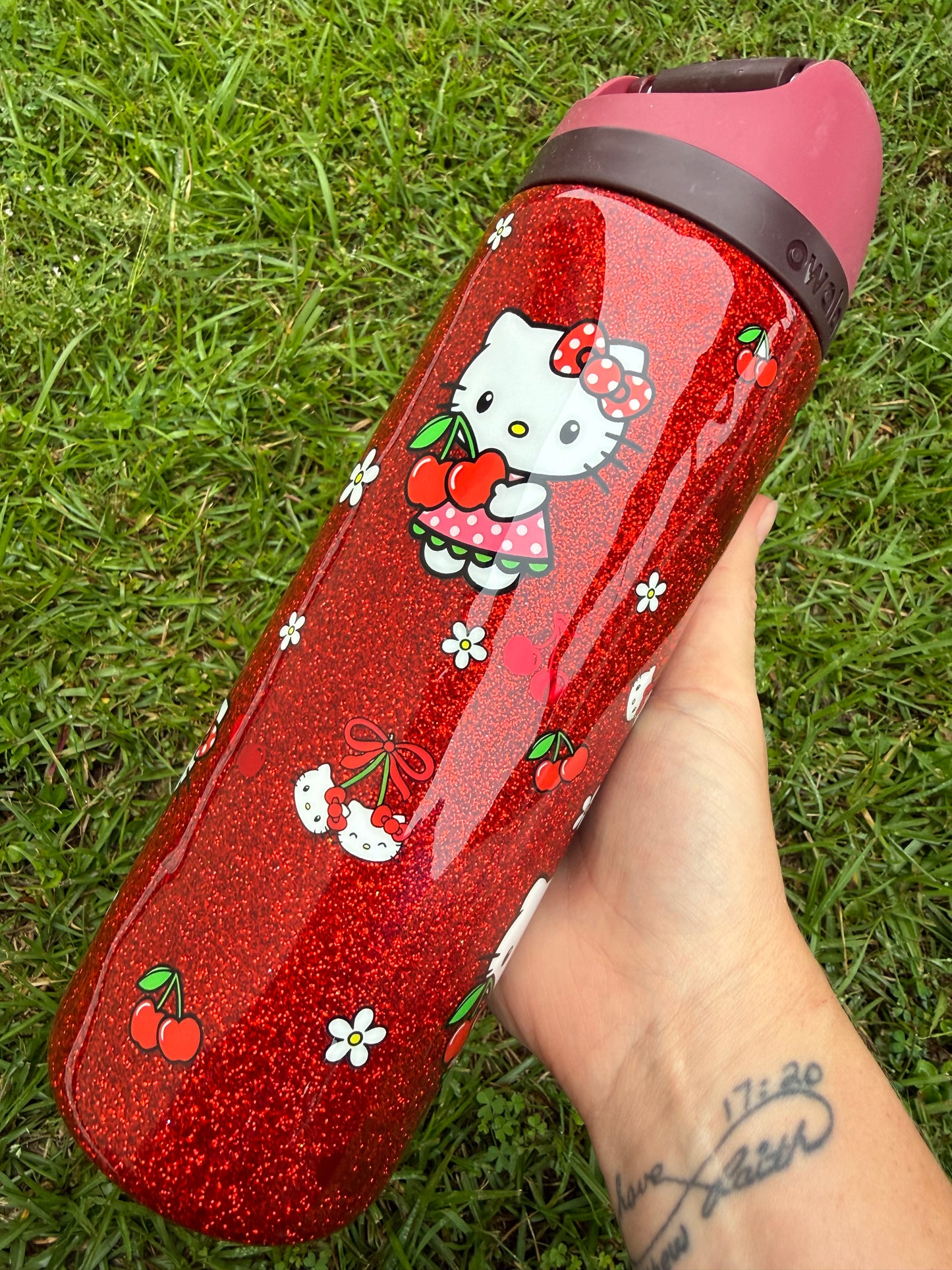 Cherry HK Glitter Tumbler