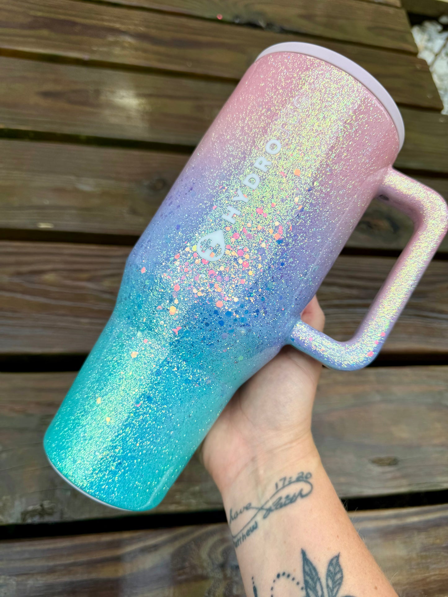 Unicorn Ombre Glitter Tumbler