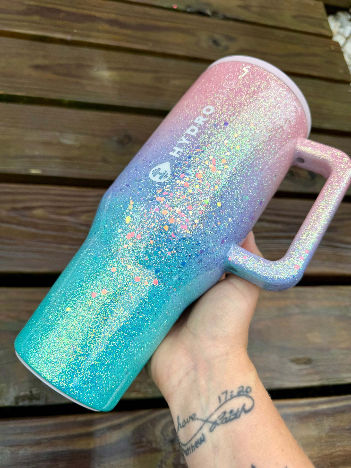 Unicorn Ombre Glitter Tumbler