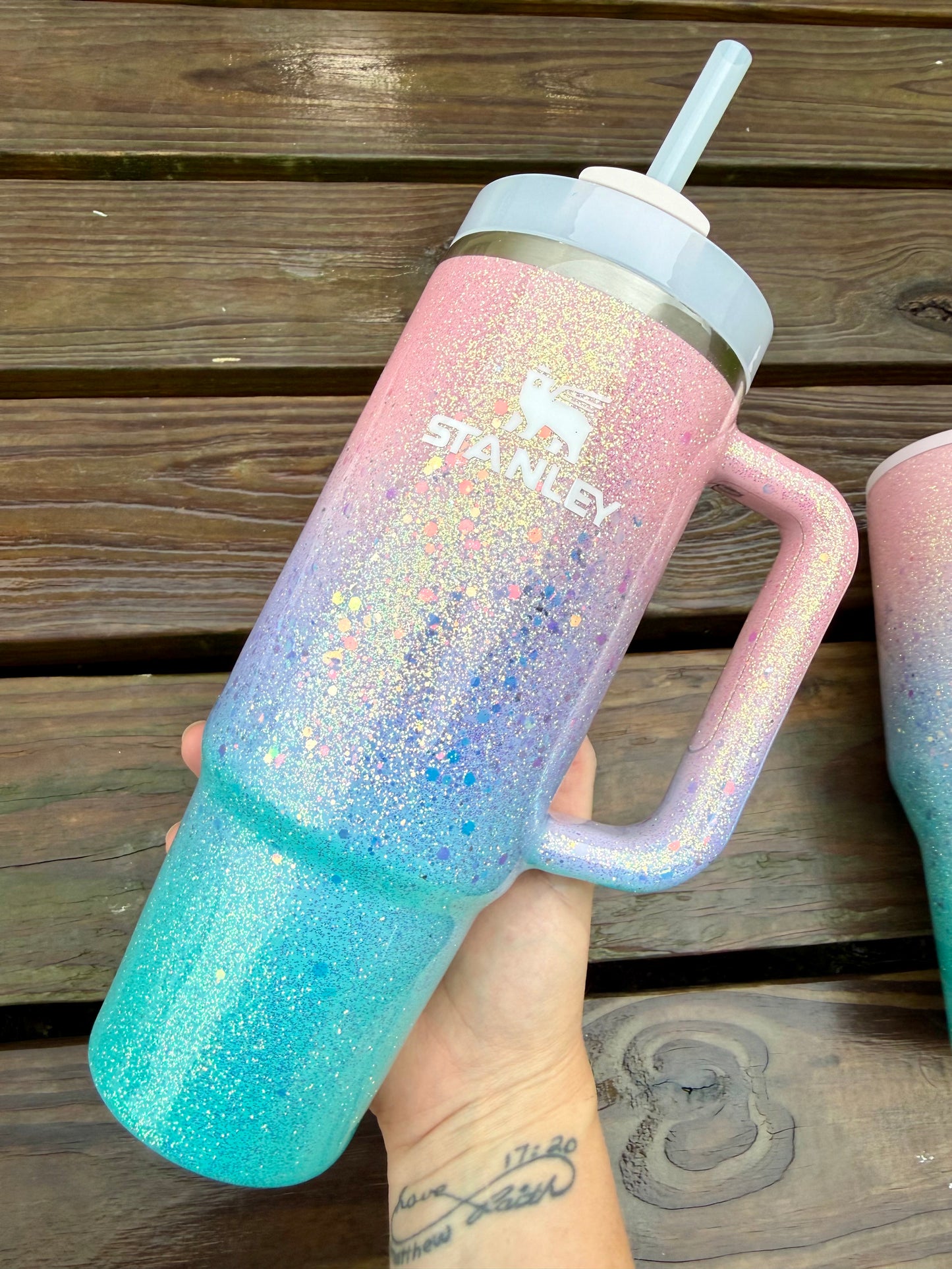 Unicorn Ombre Glitter Tumbler