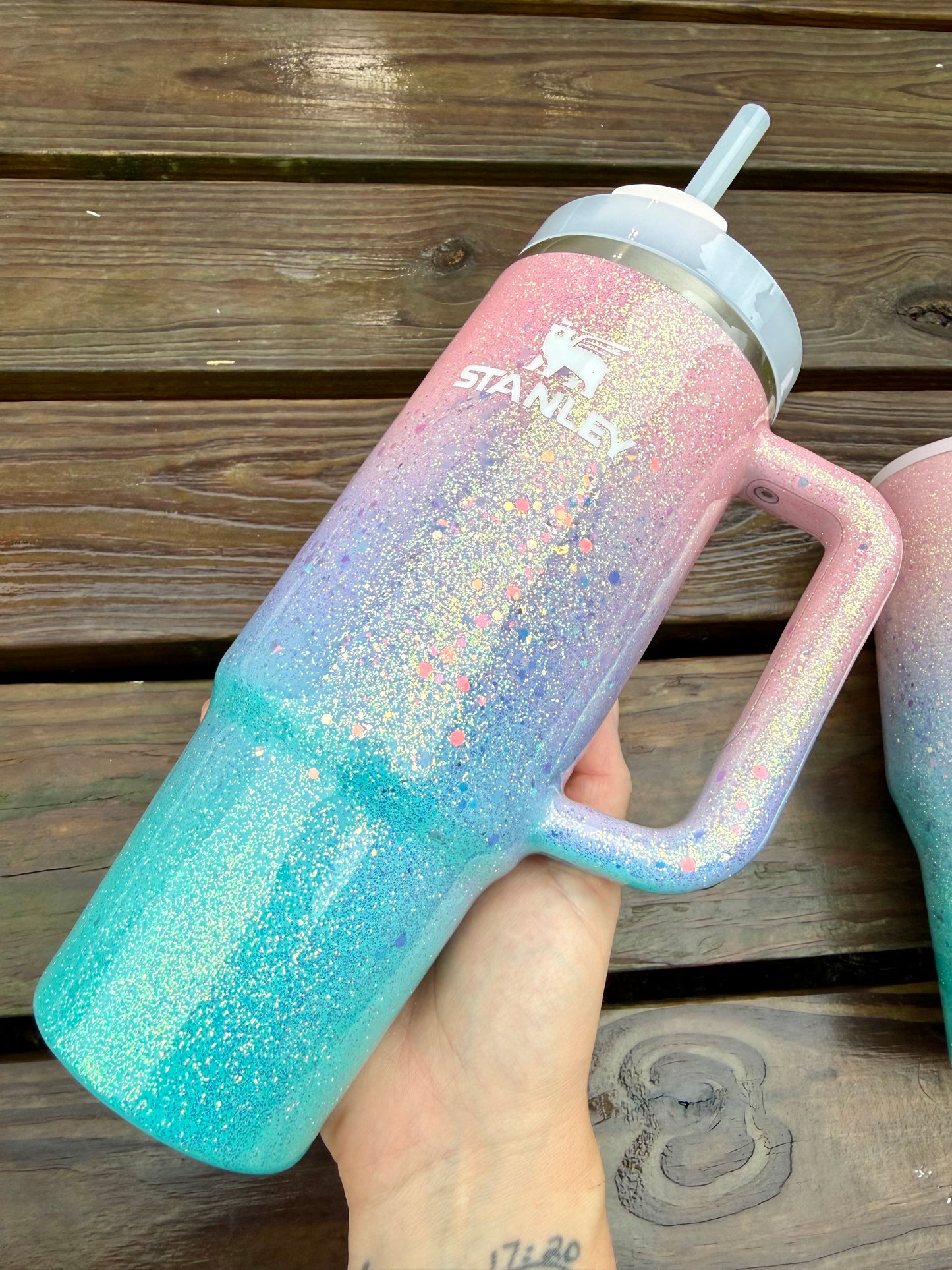 Unicorn Ombre Glitter Tumbler