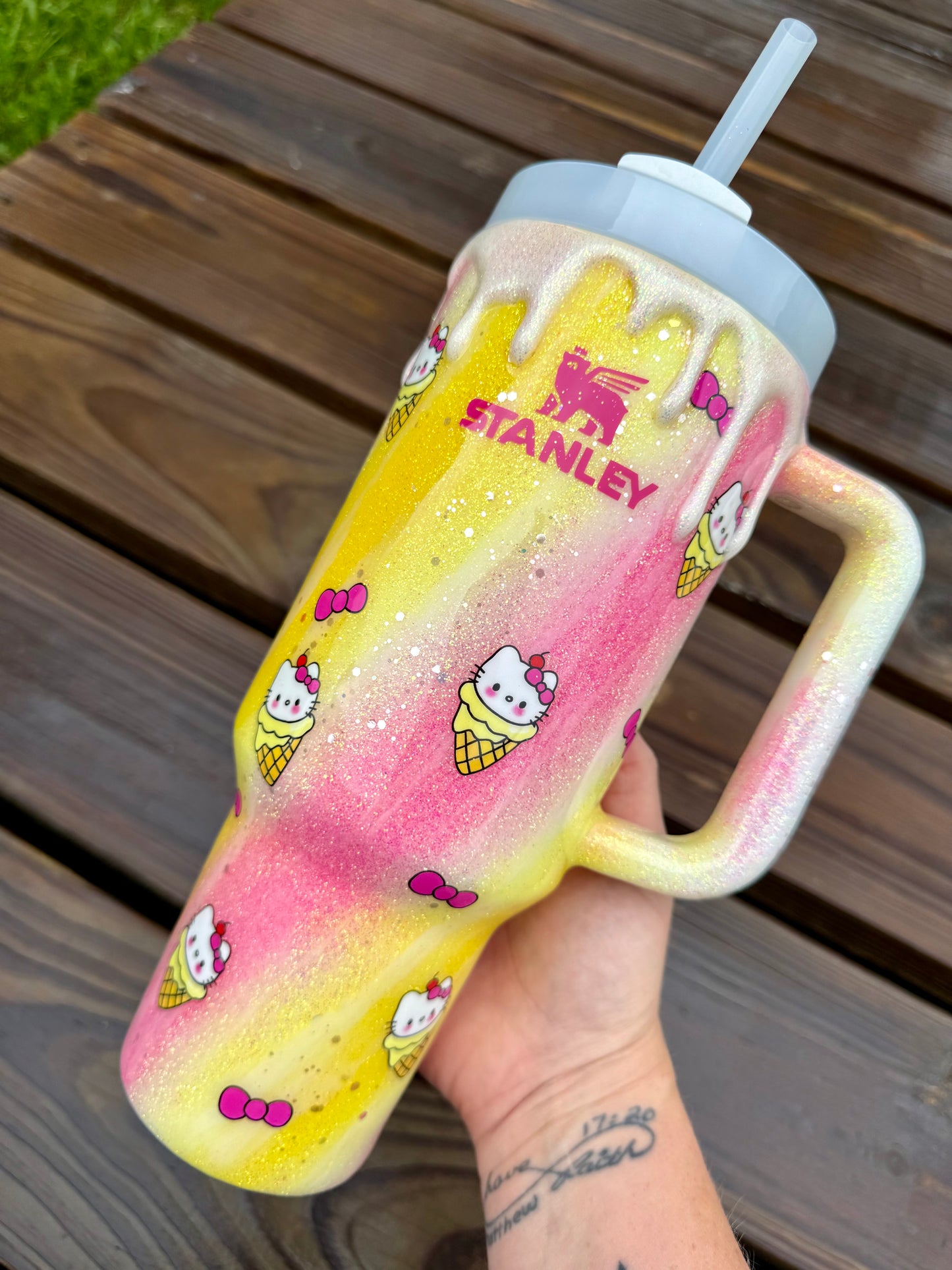 Hello Kitty Ice Cream Glitter Tumbler