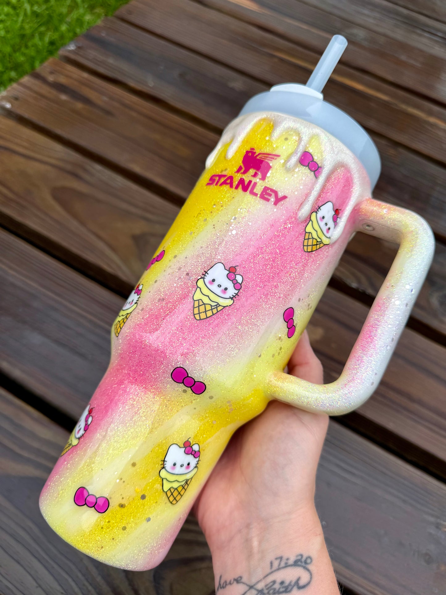 Hello Kitty Ice Cream Glitter Tumbler