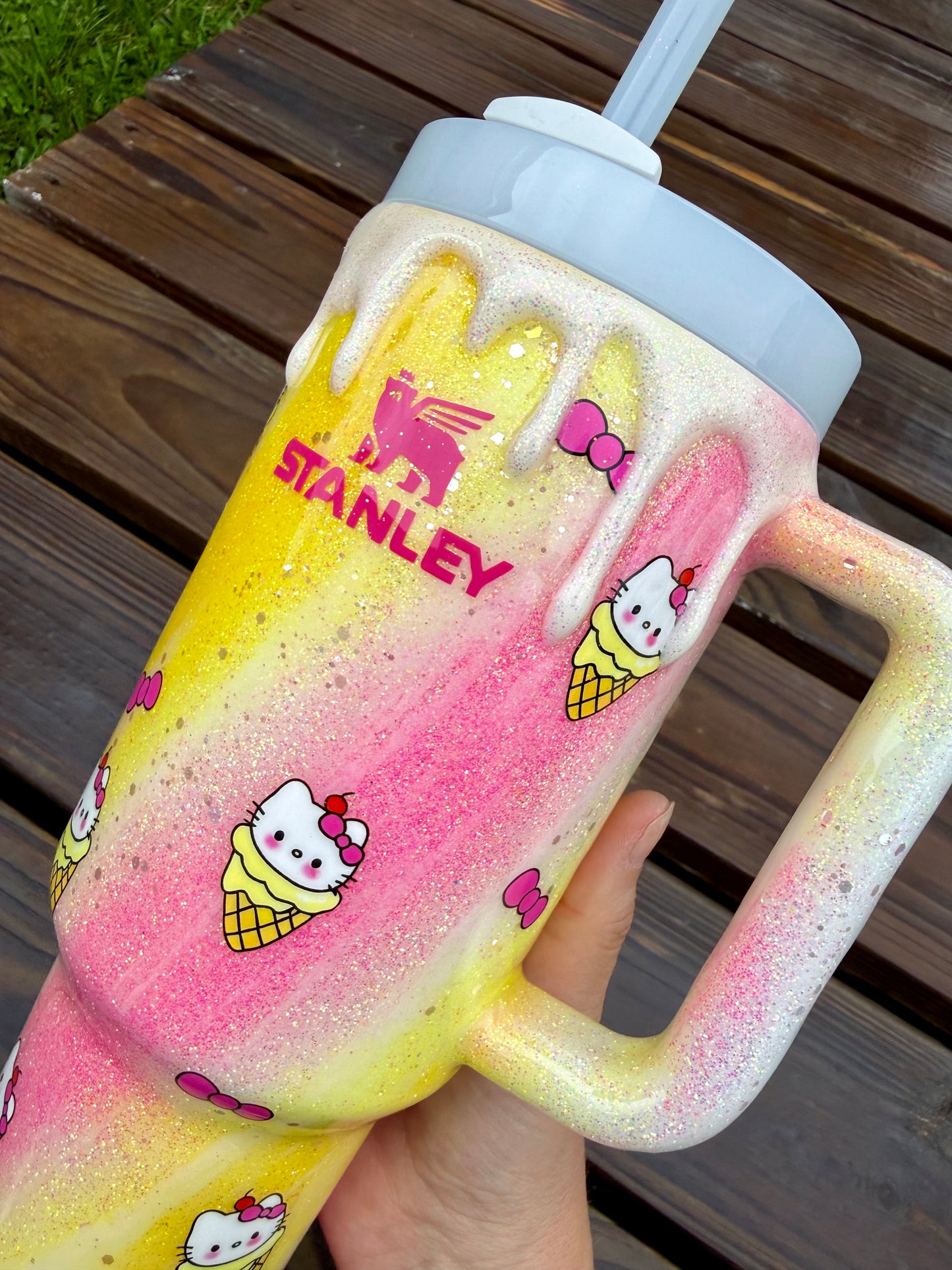 Hello Kitty Ice Cream Glitter Tumbler