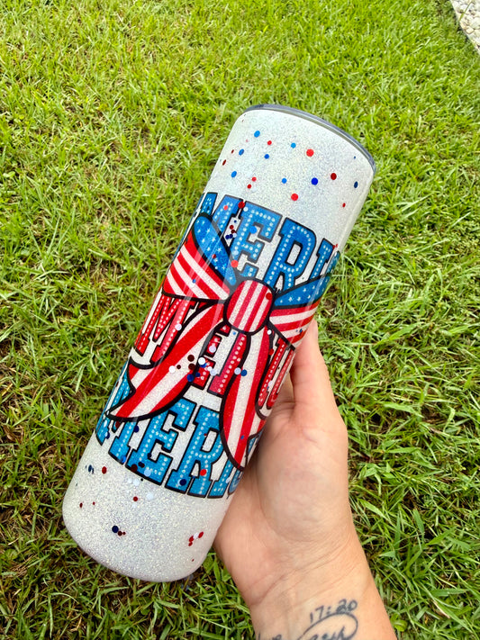 20oz Skinny America Swirl Quick Turnaround Time
