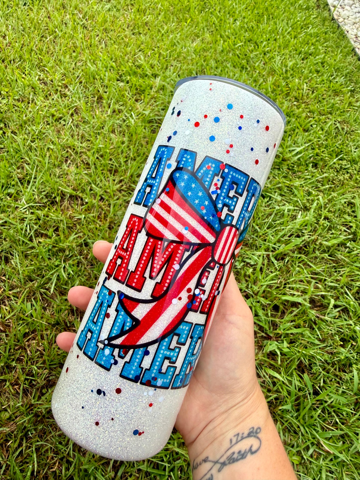 20oz Skinny America Swirl Quick Turnaround Time