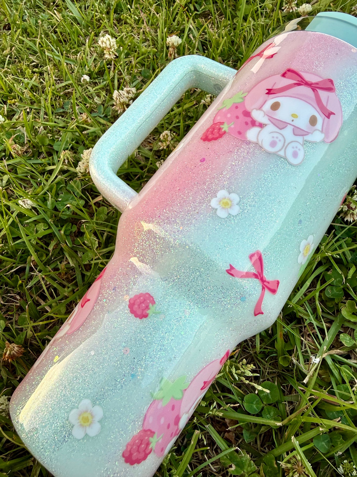 40oz my Melody Berries Glitter Tumbler