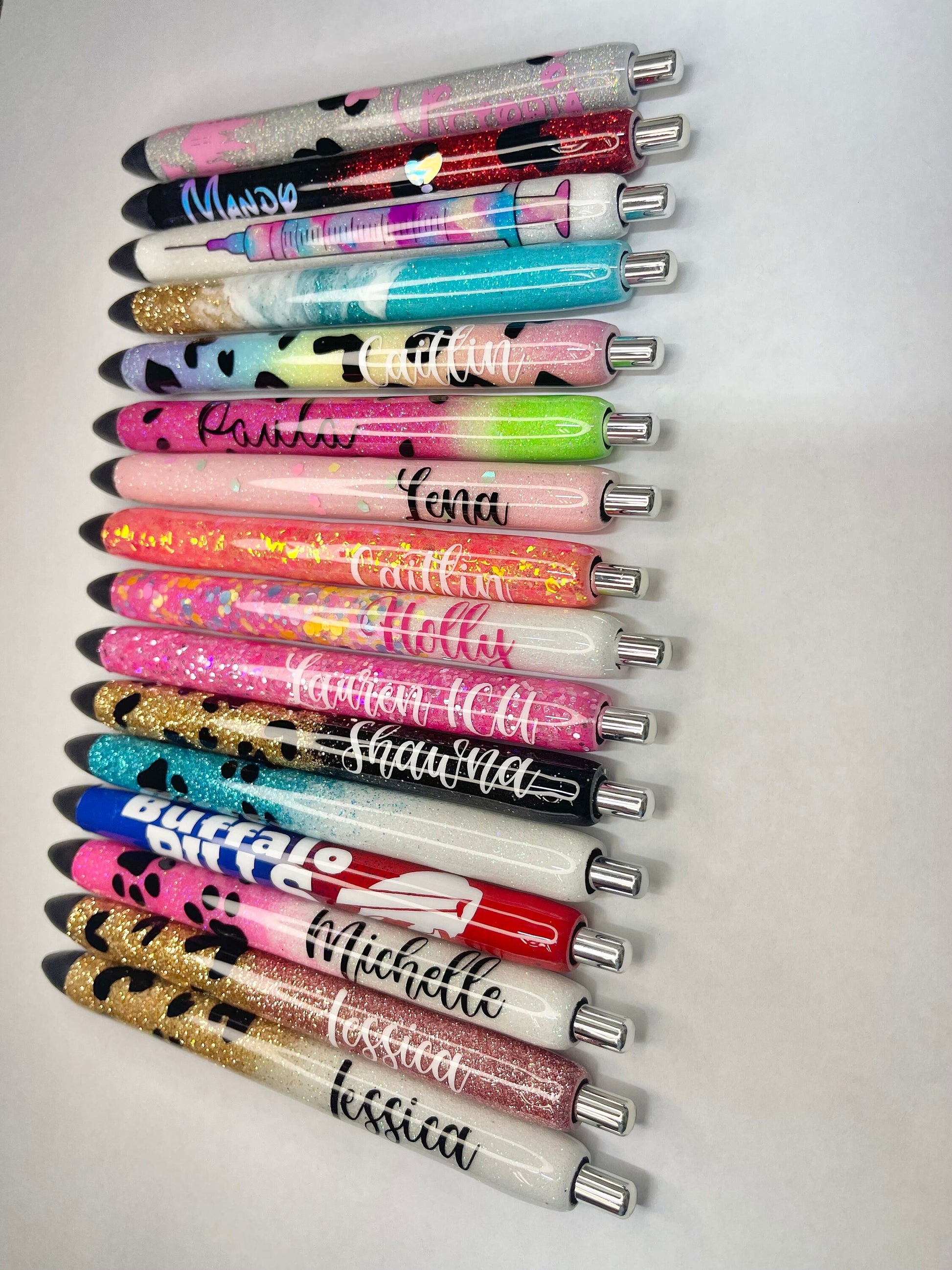 Personalized Glitter Inkjoy Gel Pen: Refillable Resin Pen, Custom Name