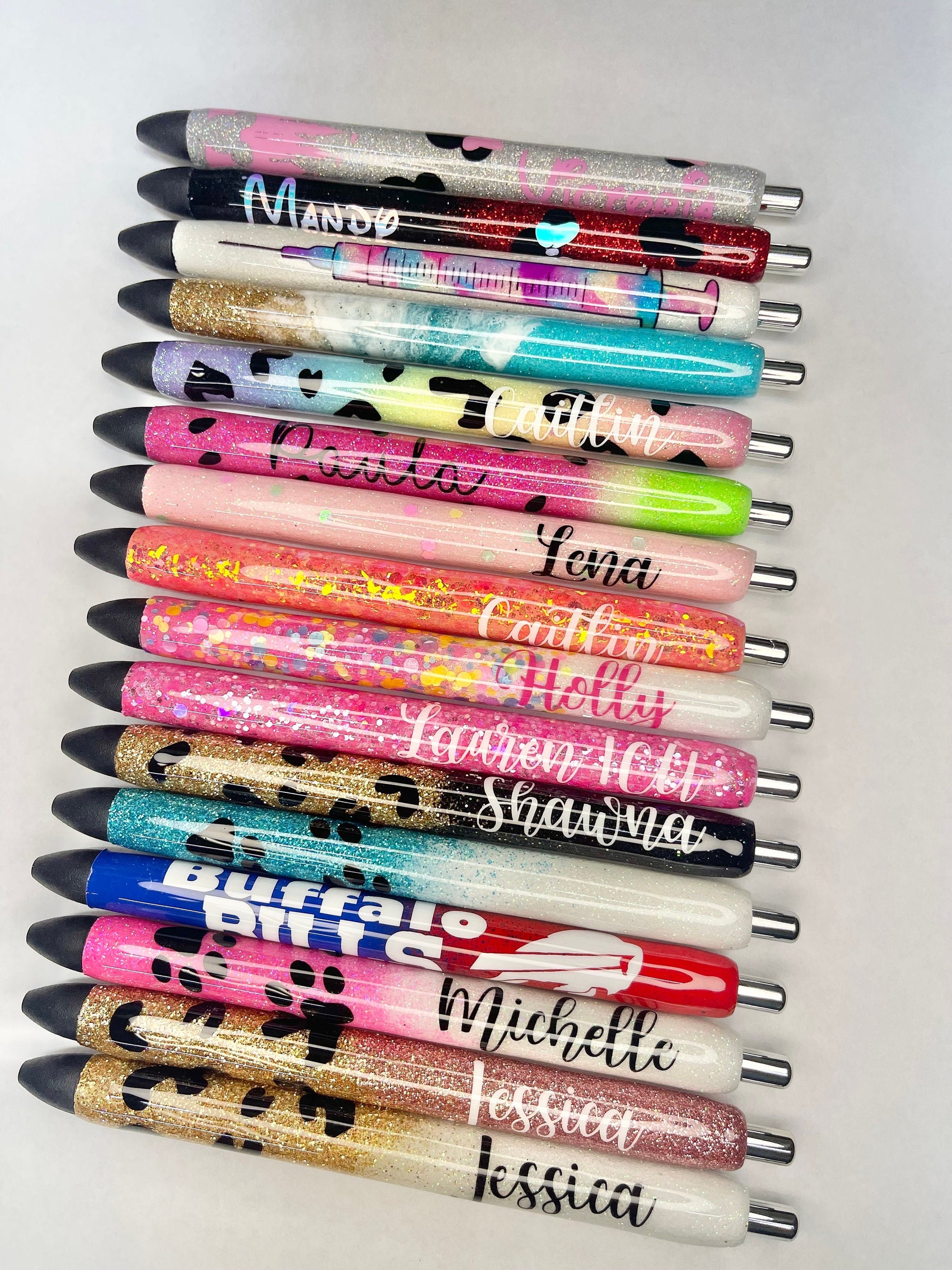 Personalized Glitter Inkjoy Gel Pen: Refillable Resin Pen, Custom Name
