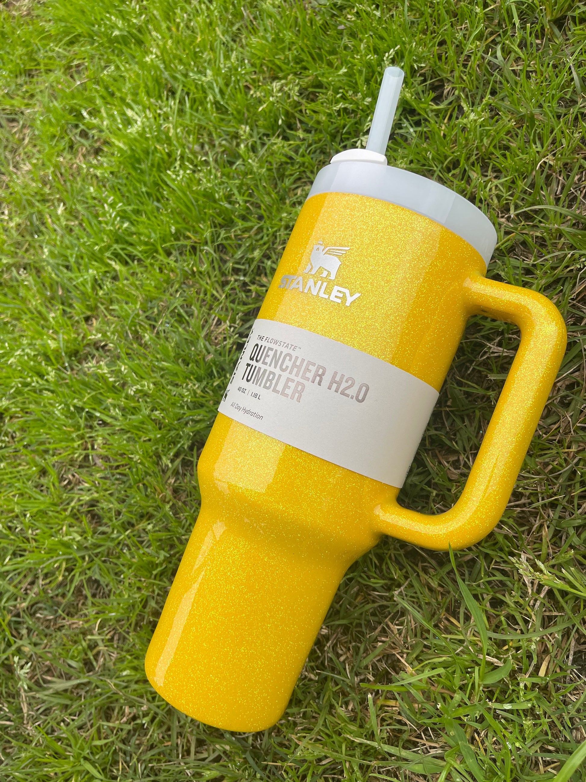 Custom Solid Glitter Stanley Tumbler: Personalized 30oz/40oz