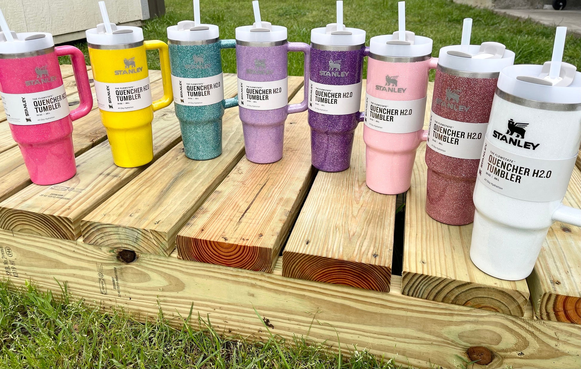 Custom Solid Glitter Stanley Tumbler: Personalized 30oz/40oz