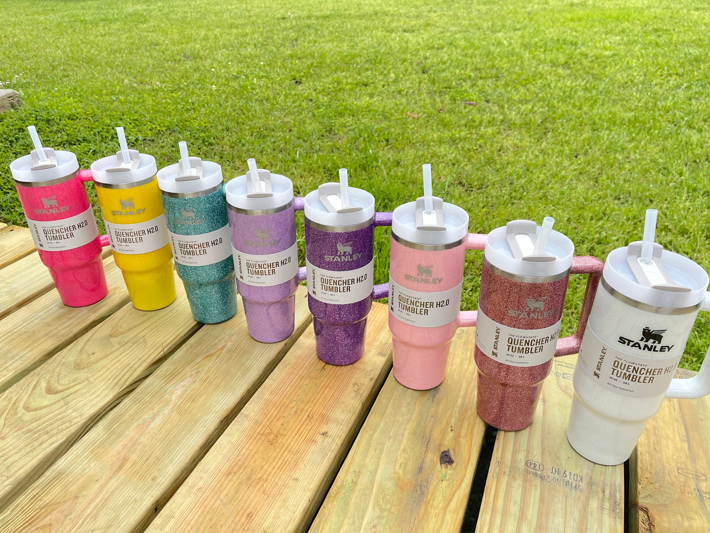 Custom Solid Glitter Stanley Tumbler: Personalized 30oz/40oz
