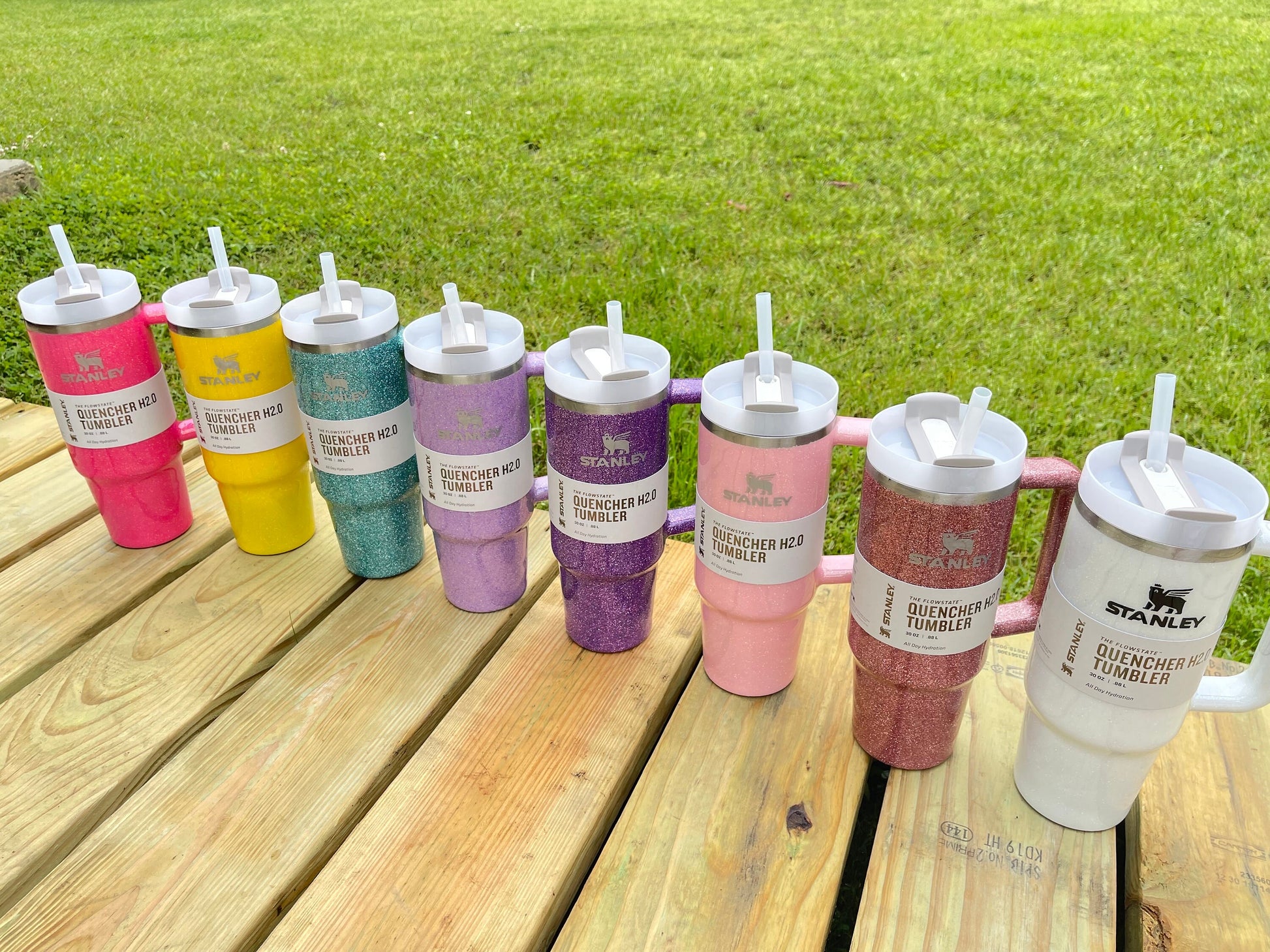 Custom Solid Glitter Stanley Tumbler: Personalized 30oz/40oz