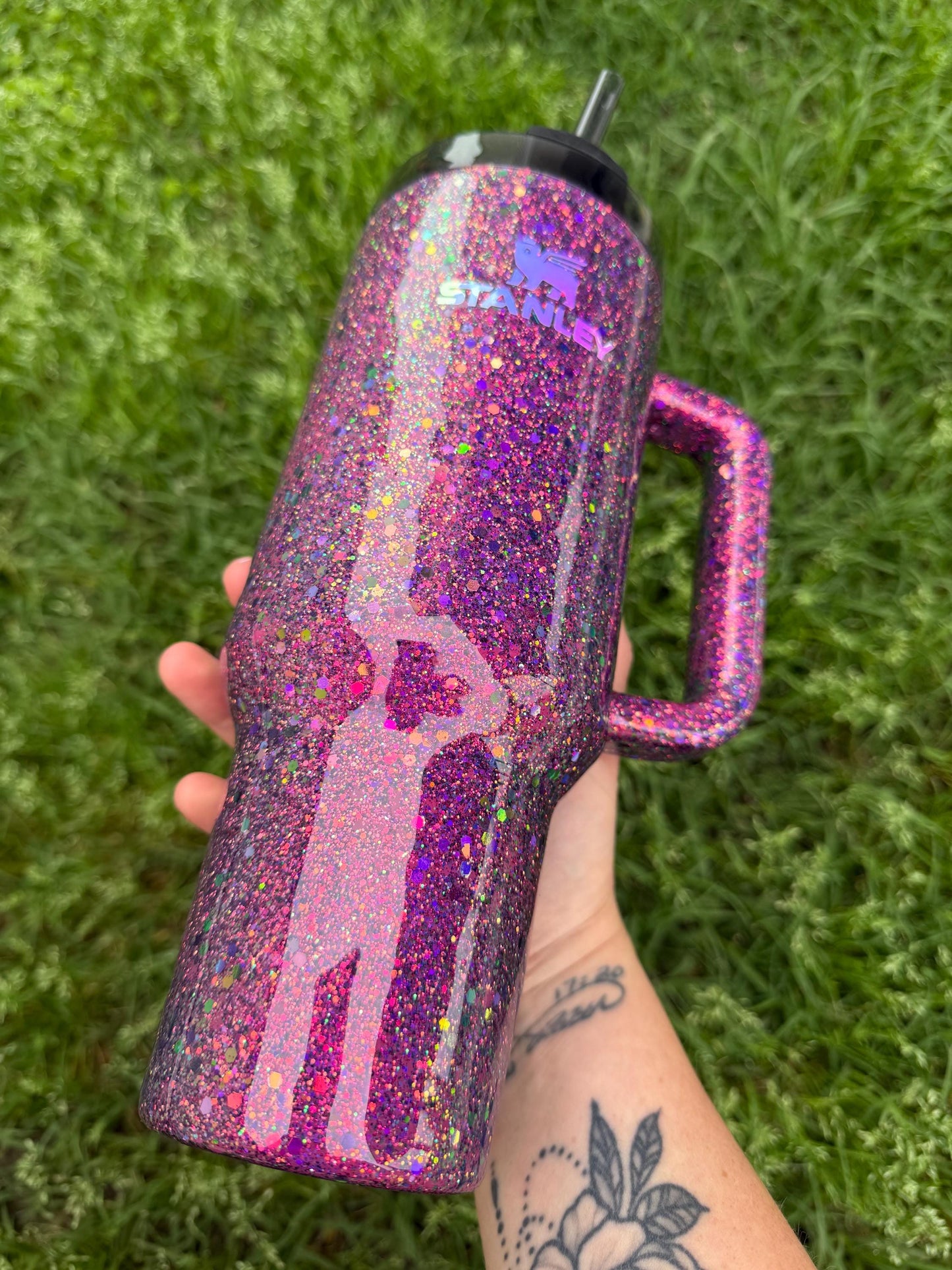 Dragon Scale Glitter Stanley Tumbler -Personalized Color Change Glitter