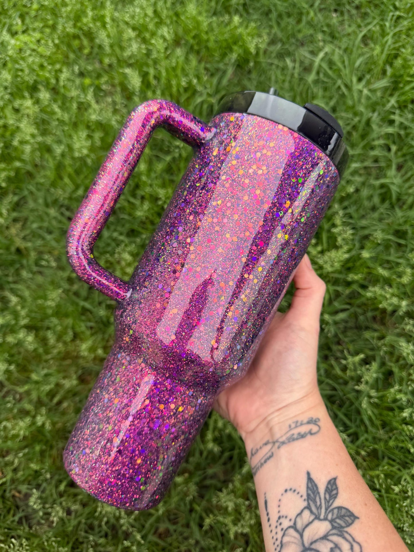 Dragon Scale Glitter Stanley Tumbler -Personalized Color Change Glitter