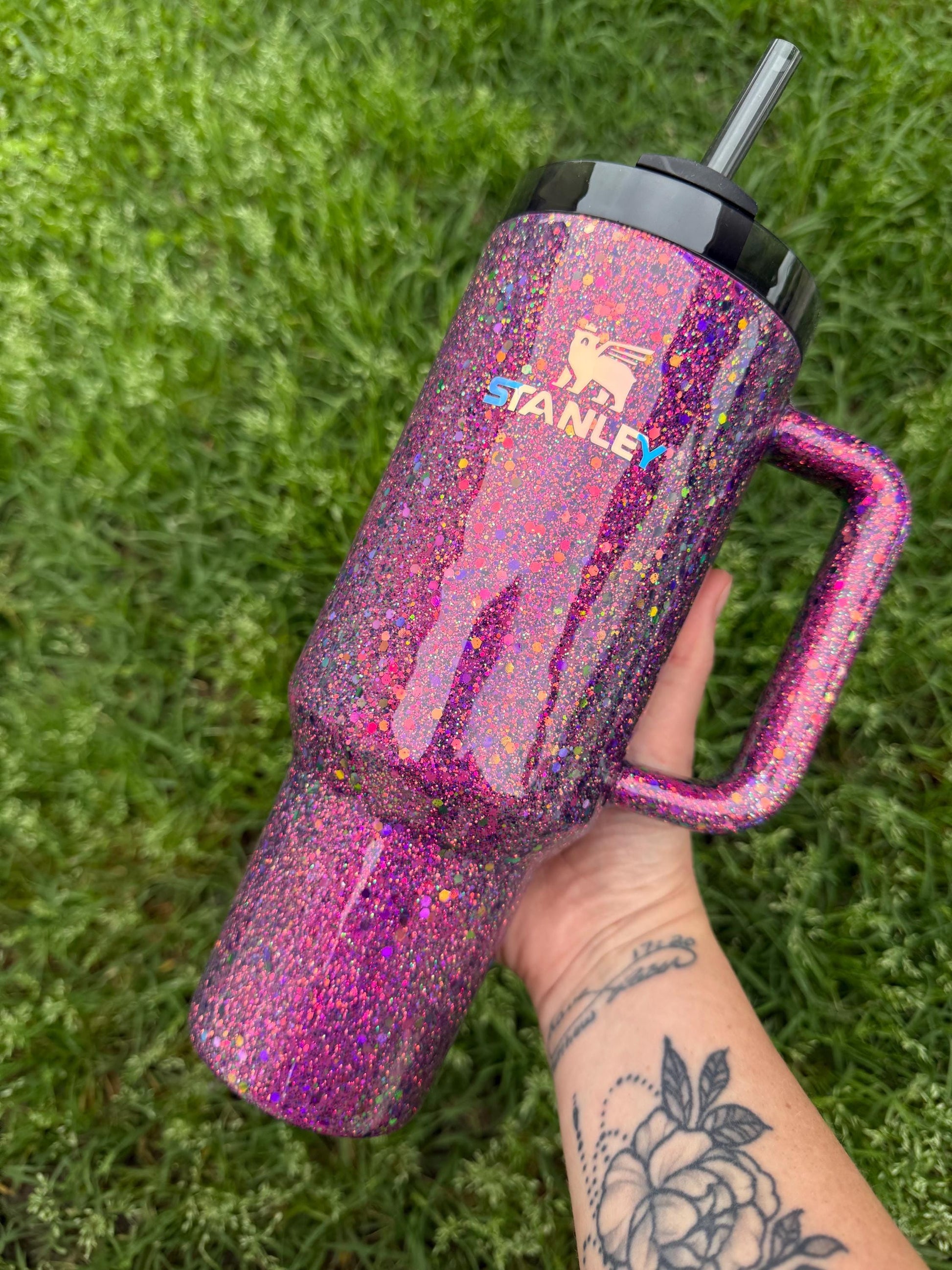 Dragon Scale Glitter Stanley Tumbler -Personalized Color Change Glitter