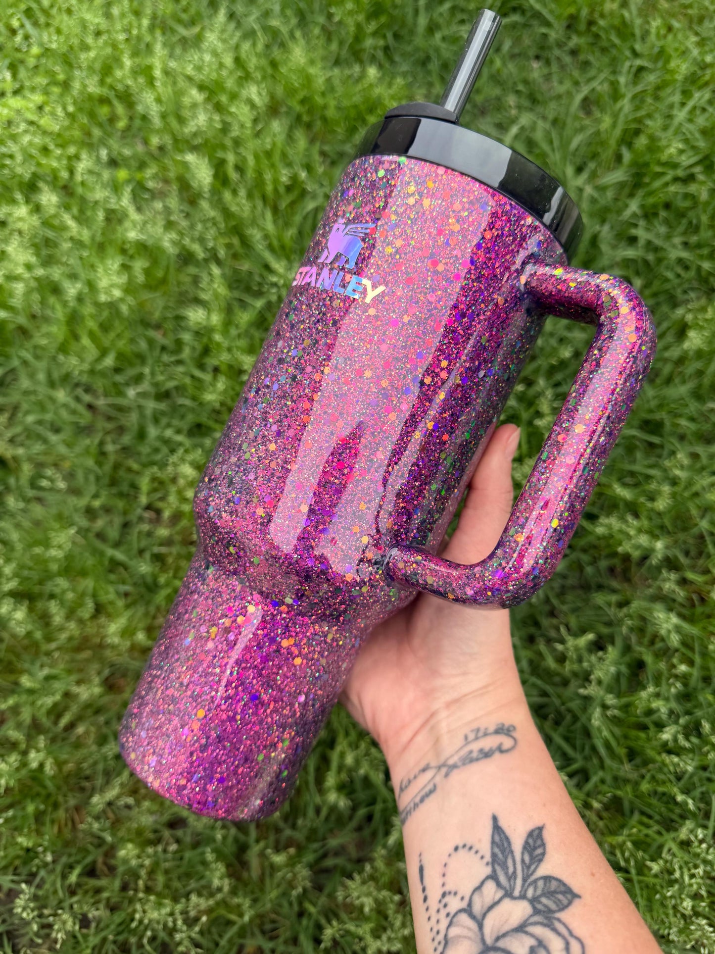 Dragon Scale Glitter Stanley Tumbler -Personalized Color Change Glitter