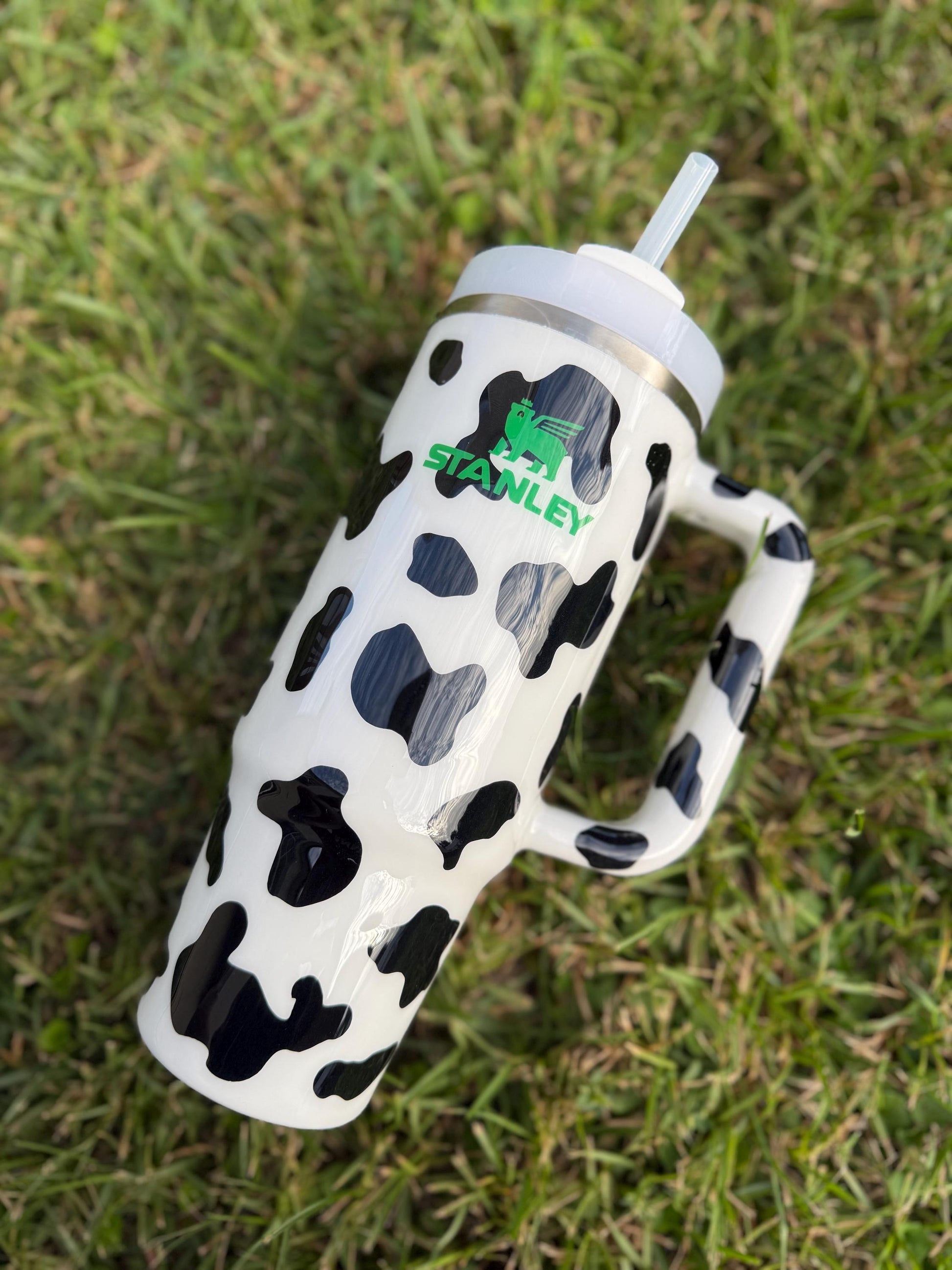 Custom Cow Print Tumbler: Personalized Cartoon Cow print Style Stanley