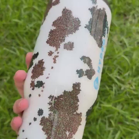 Glitter Cow Print Tumbler: Customized Western Style