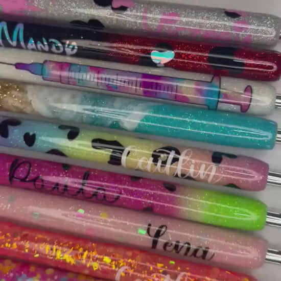 Personalized Glitter Inkjoy Gel Pen: Refillable Resin Pen, Custom Name